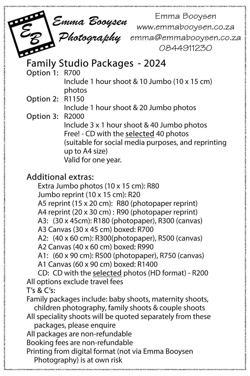Studio Packages